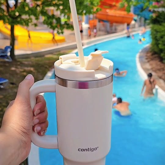 Instagram post by @a.mixplatter for Contigo. Caption reads: I’ve never owned a Stanley. 
To be honest, I don’t....