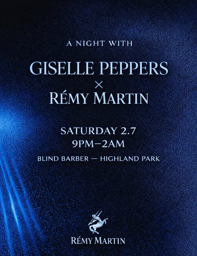 Instagram post by @gisellepeppers for Blind Barber. Caption reads: THIS SATURDAY 2/7 I’M TAKING OVER @BLINDBARBER_LA....