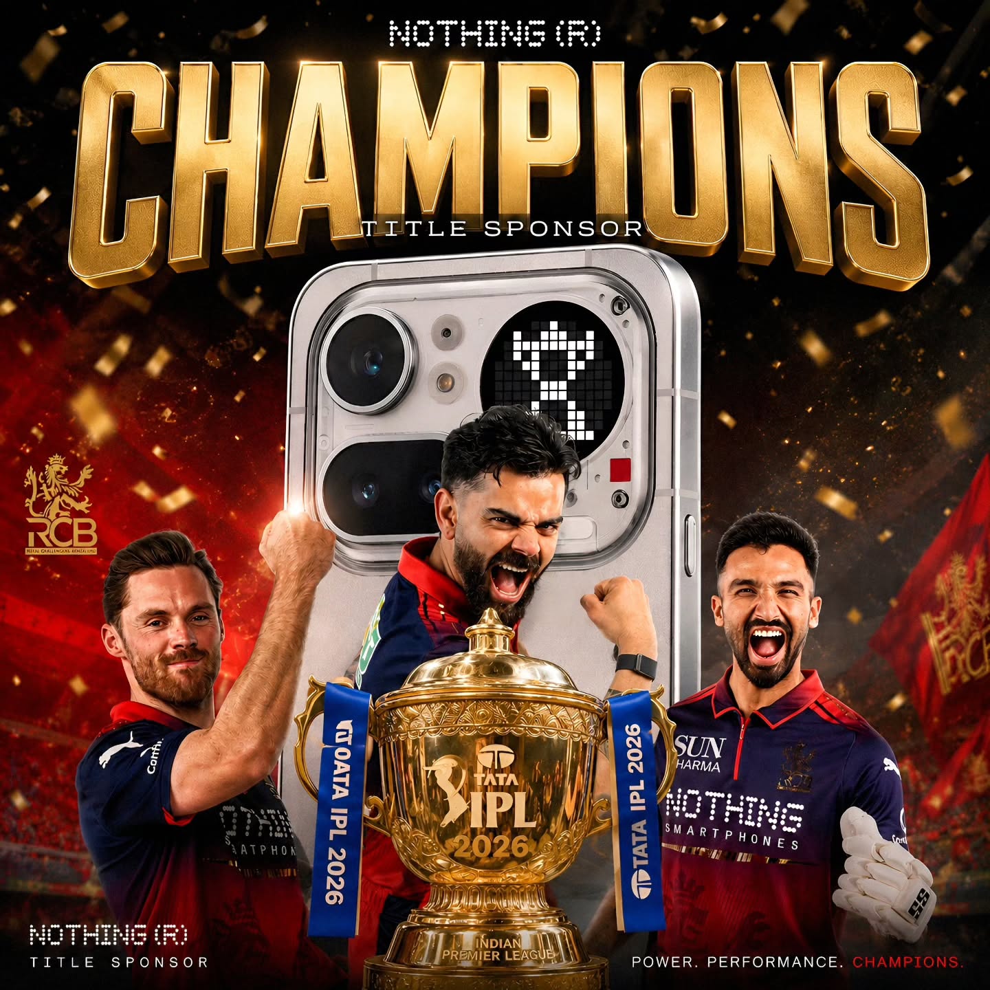 Instagram post by @nothingphoneclub for nothing. Caption reads: [...] EE SALA CUP NAMDU AGAIN! Title sponsor....