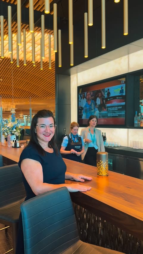 Instagram post by @astra_and_kiesha for Alaska Airlines. Caption reads: ✨ The new Alaska Lounge at PDX is officially open....