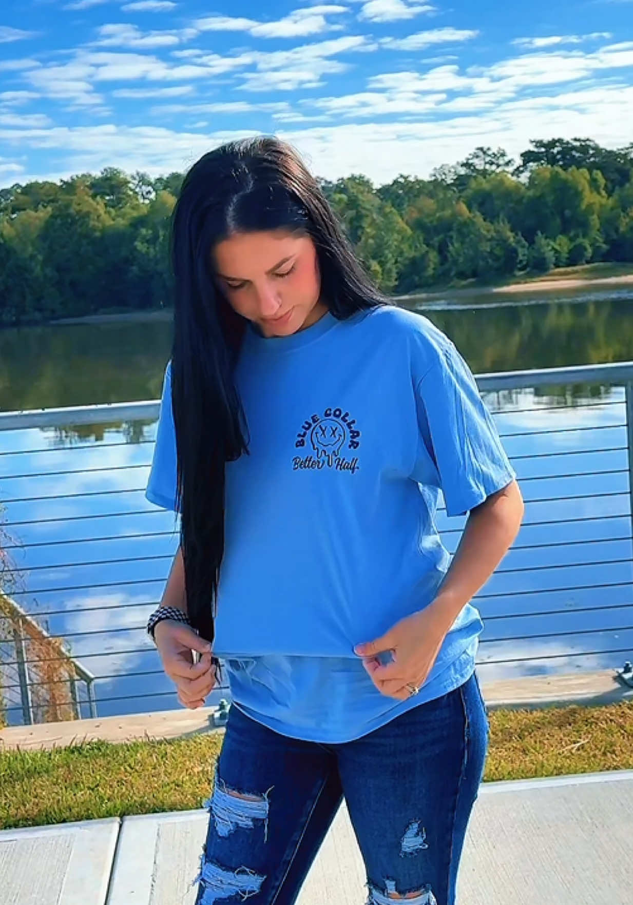 TikTok post by @kervinfamily for Armed American Supply. Caption reads: Love a good tee! @Armed American Supply.