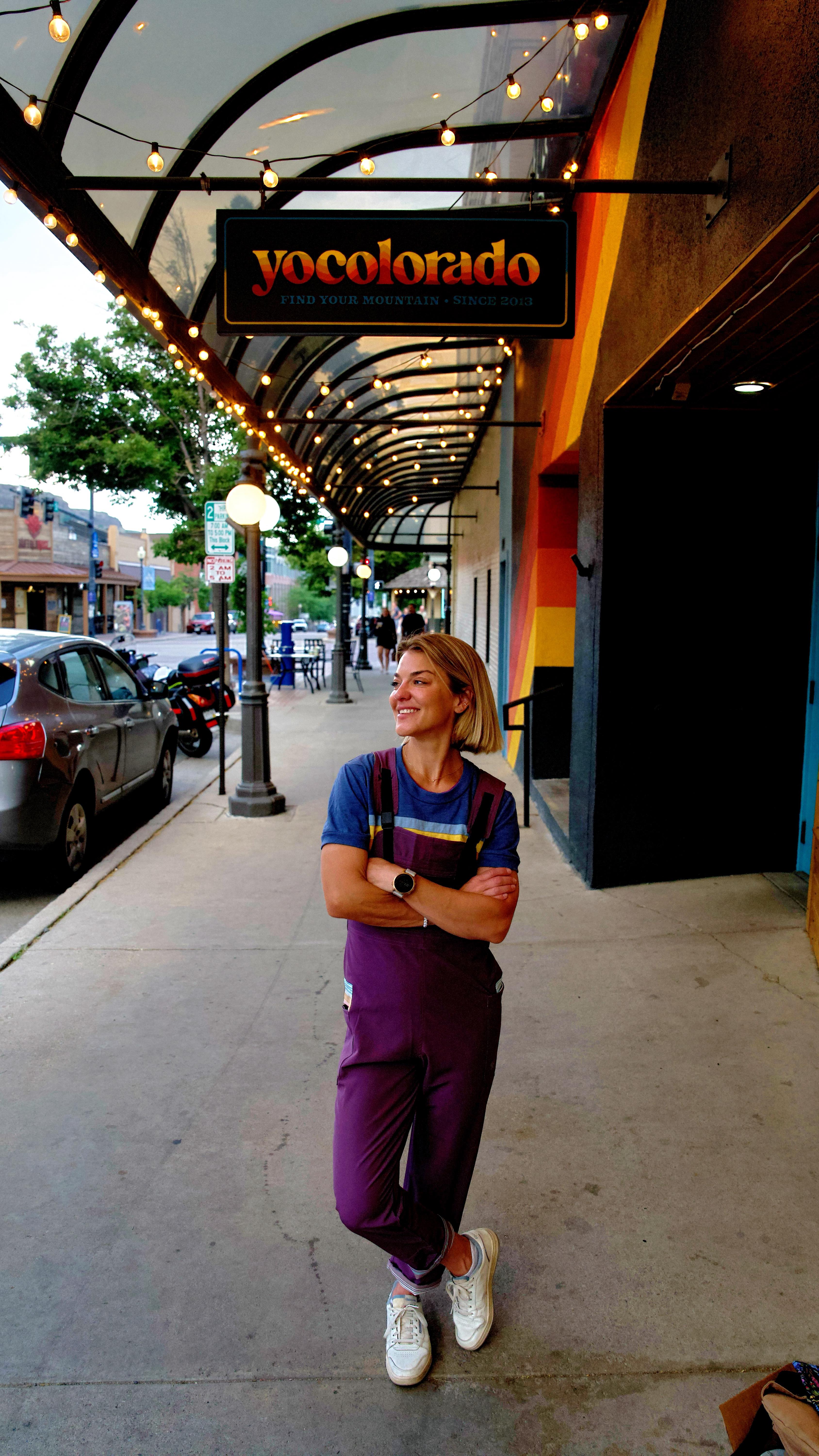 Instagram post by @rebeexplores for YoColorado. Caption reads: [...] and bright colors are encouraged.....