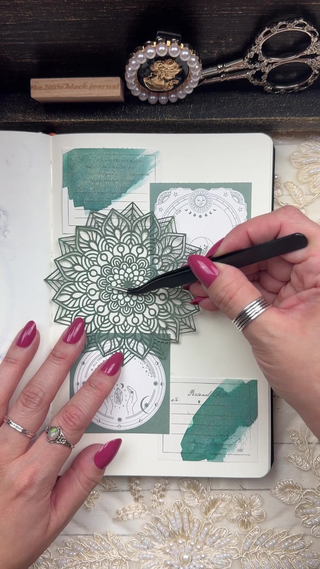 TikTok post by @the.little.black.journal for Ferris Wheel Press. Caption reads: This has to be one of my favorite ink colors from....