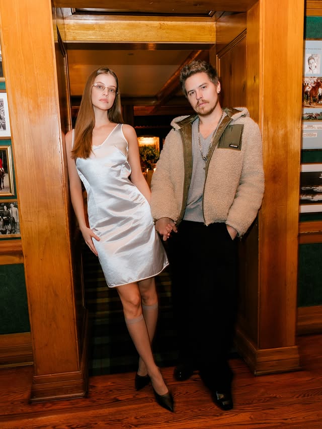 Instagram post by @realbarbarapalvin for REVOLVE. Caption reads: WINTER GLAMOUR • Dressed to the nines, all season....