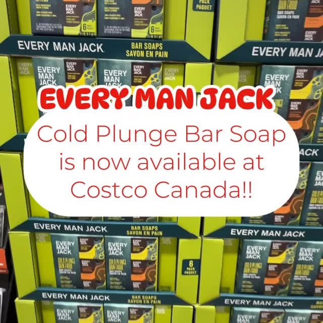 Instagram post by @costcofindscanada for EVERY MAN JACK. Caption reads: [...] Gifting!
‌
Cold Plunge Bar Soap from....