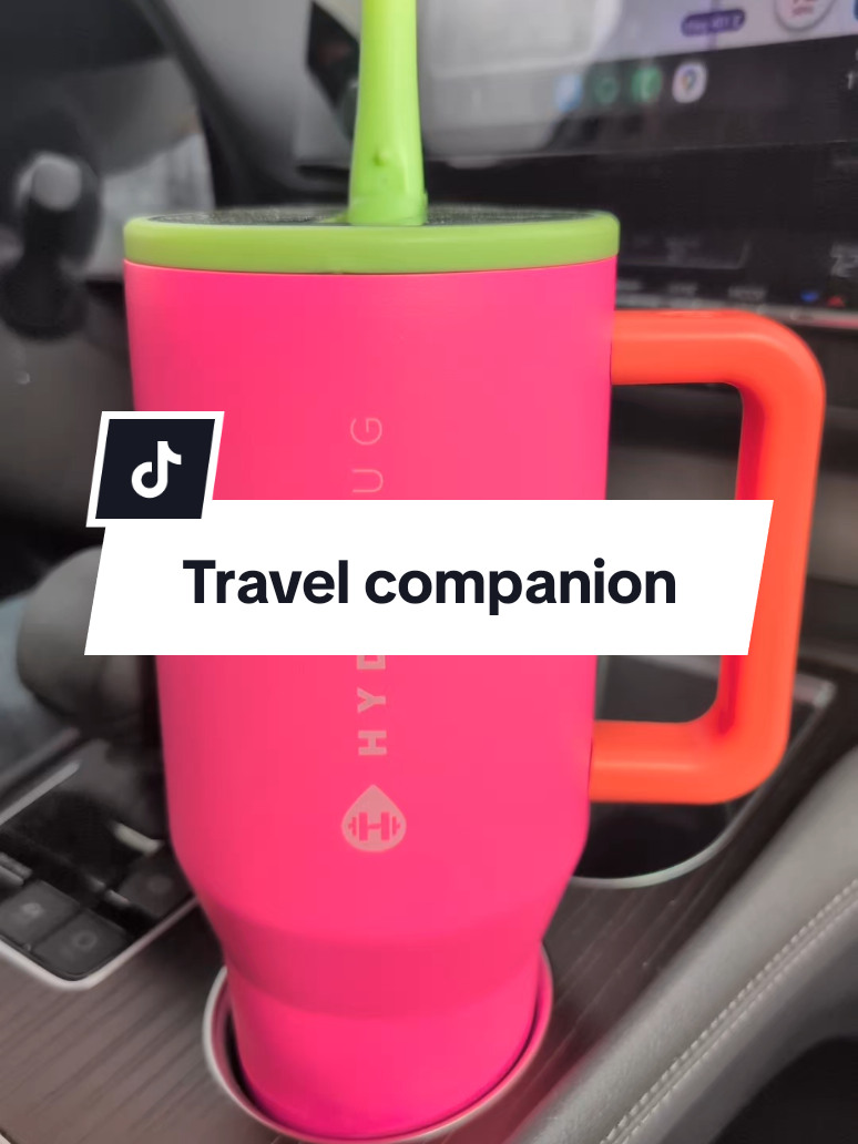TikTok post by an influencer for HYDROJUG. Caption reads: HydroJug Traveler Leak-Free Insulated [...].