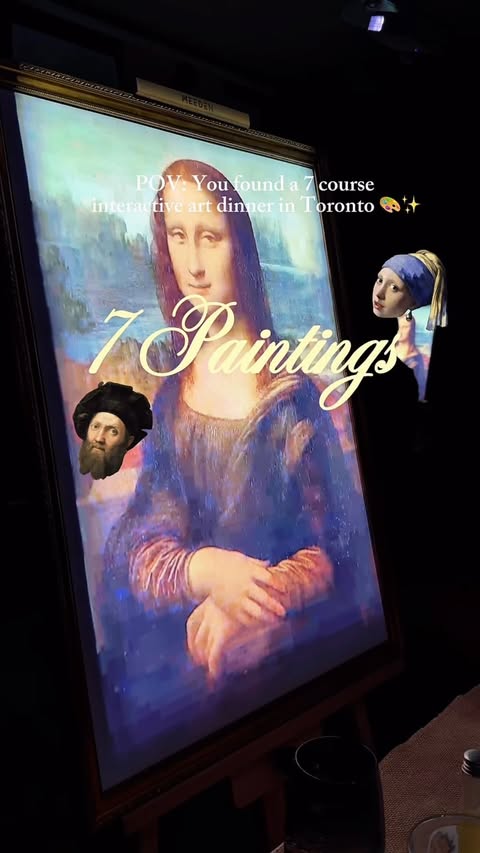 Instagram post by @7paintings_com for YYZ Daily. Caption reads: Art on the canvas, art on your plate. 🎨✨ I....