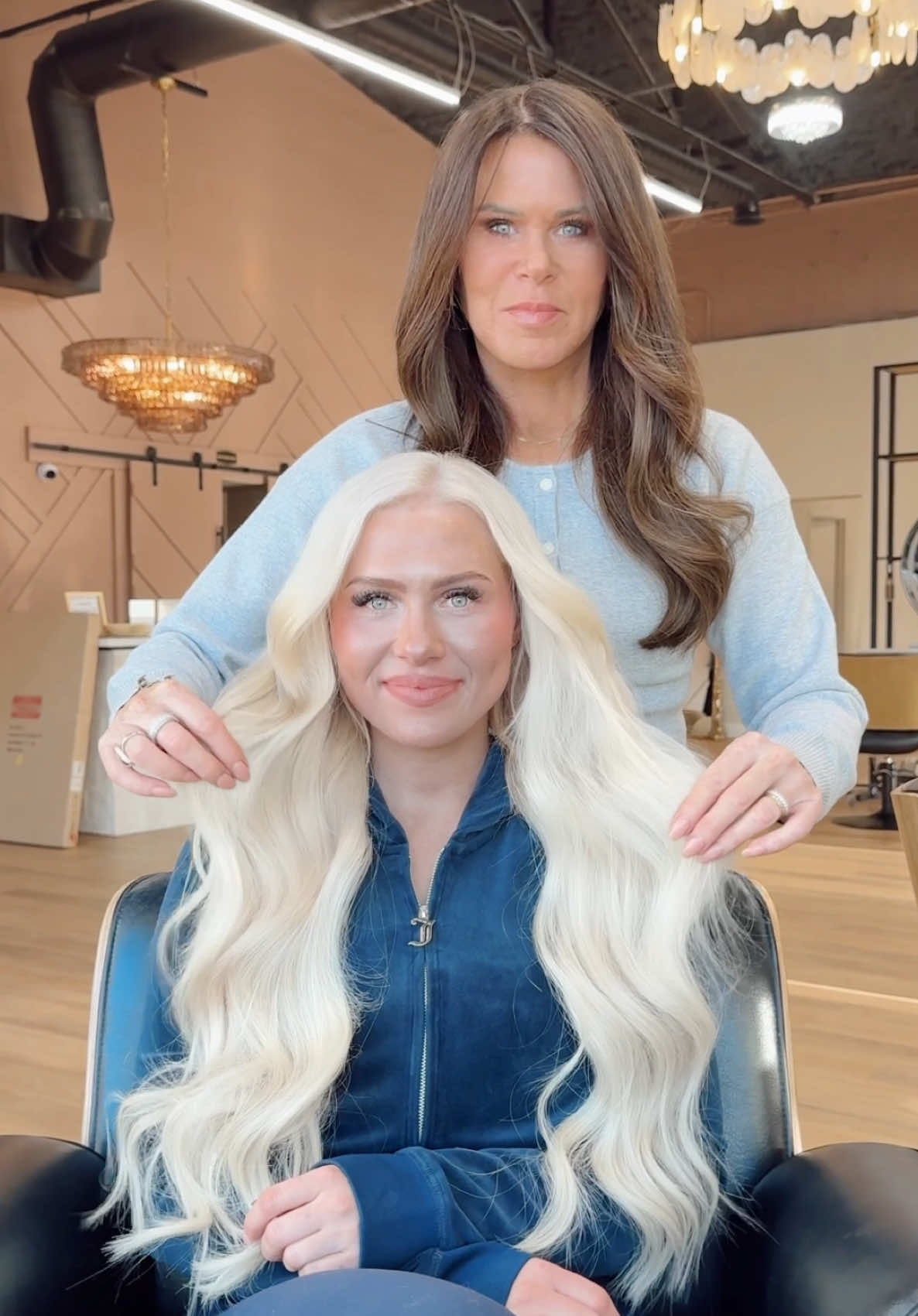 TikTok post by @mama.styles for Bloom Nutrition. Caption reads: [...] 24” extensions in The Alexa. Also @Bloom....