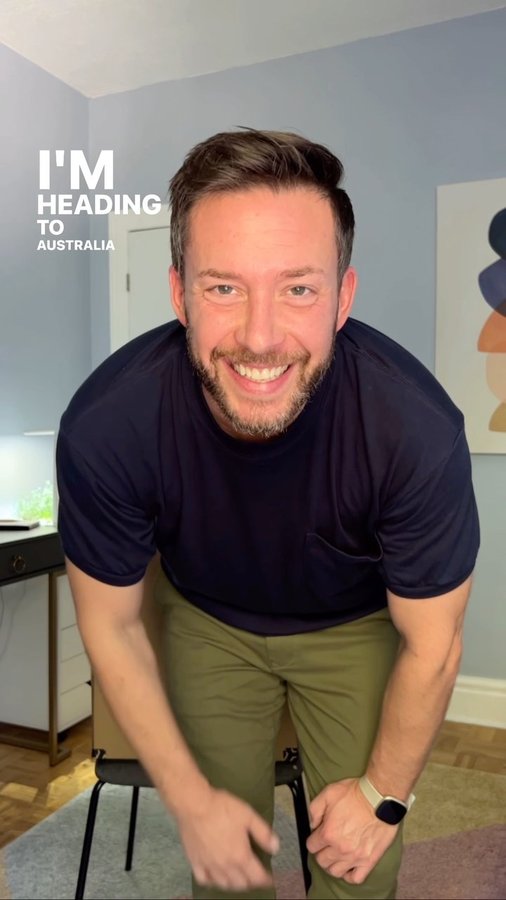 Instagram post by @markthesparker for Solgaard. Caption reads: I’m heading to Australia! 
•
This November I head....