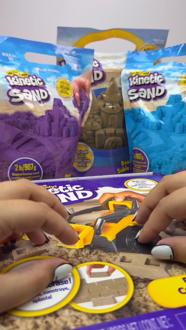 Instagram post by @miniverseaddict for Kinetic Sand. Caption reads: The @kineticsand #summerflowtour booth was so much....