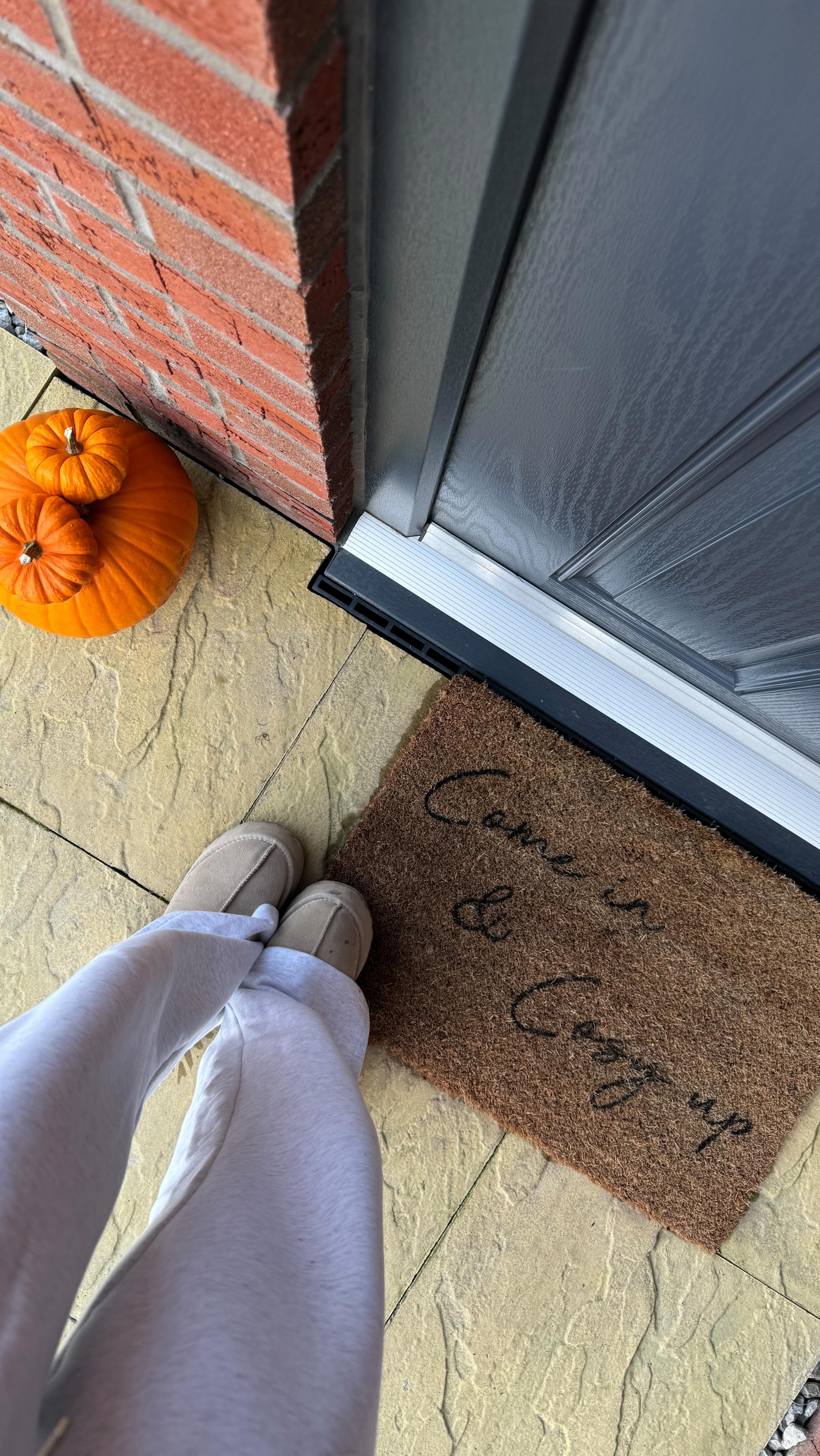 Instagram post by @ourberkelyhome for Artsy Mats. Caption reads: [...] love our autumn door mat from @artsymatsuk....