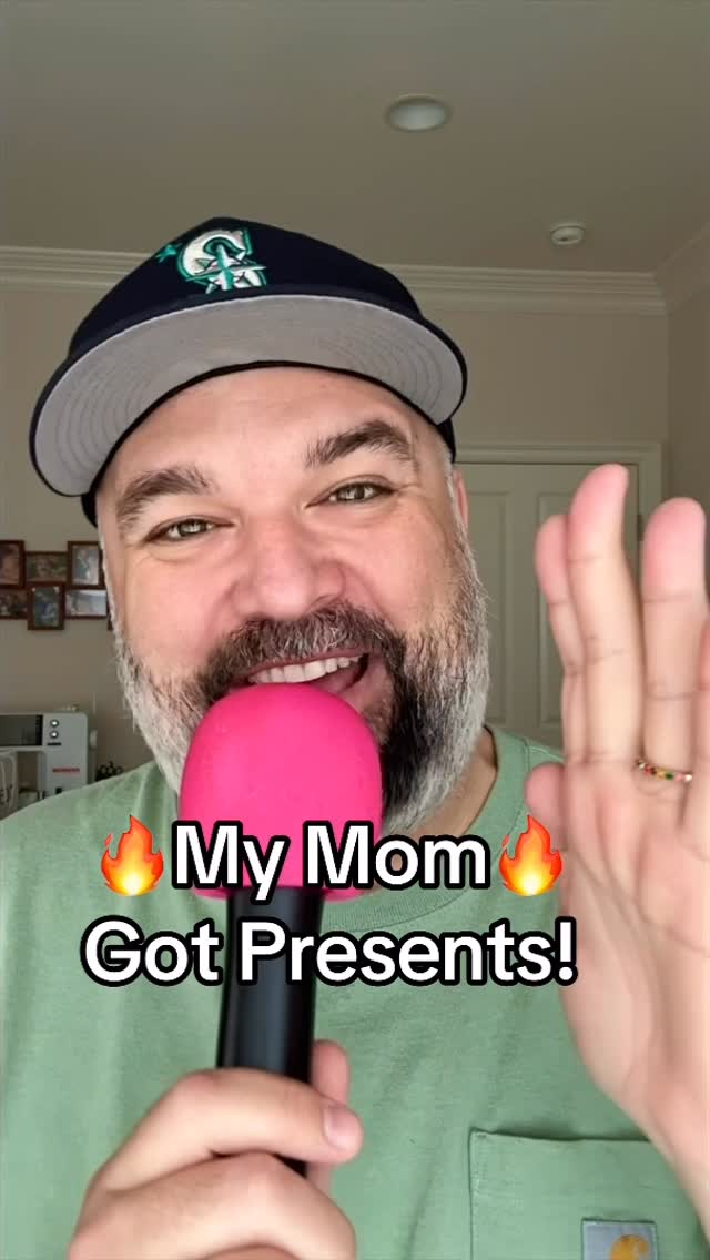 Instagram post by @gayfatfriend for Vera Bradley. Caption reads: She has a bag for that! My mom got presents! Thank....