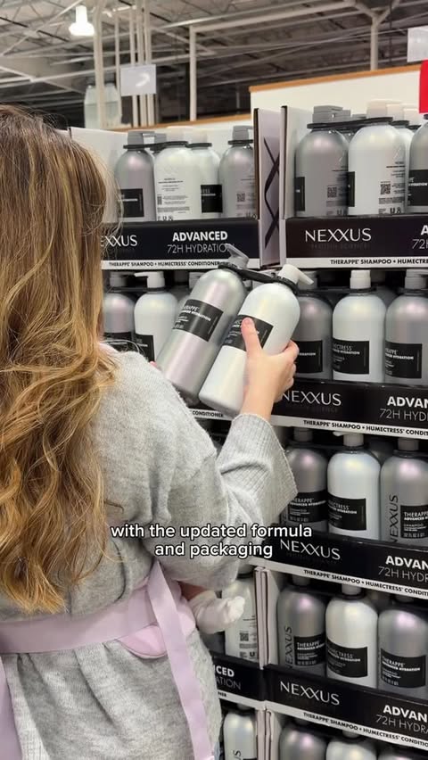 Instagram post by @hailiebarber for Nexxus Haircare. Caption reads: [...] this duo on your next Costco run!....