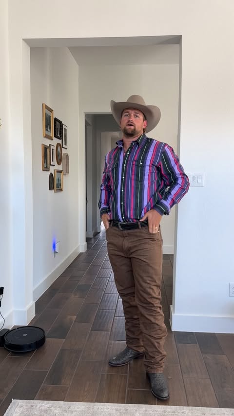 Instagram post by @cadenmcdonald for Wrangler. Caption reads: Which outfit was your favorite? @wrangler #ad.