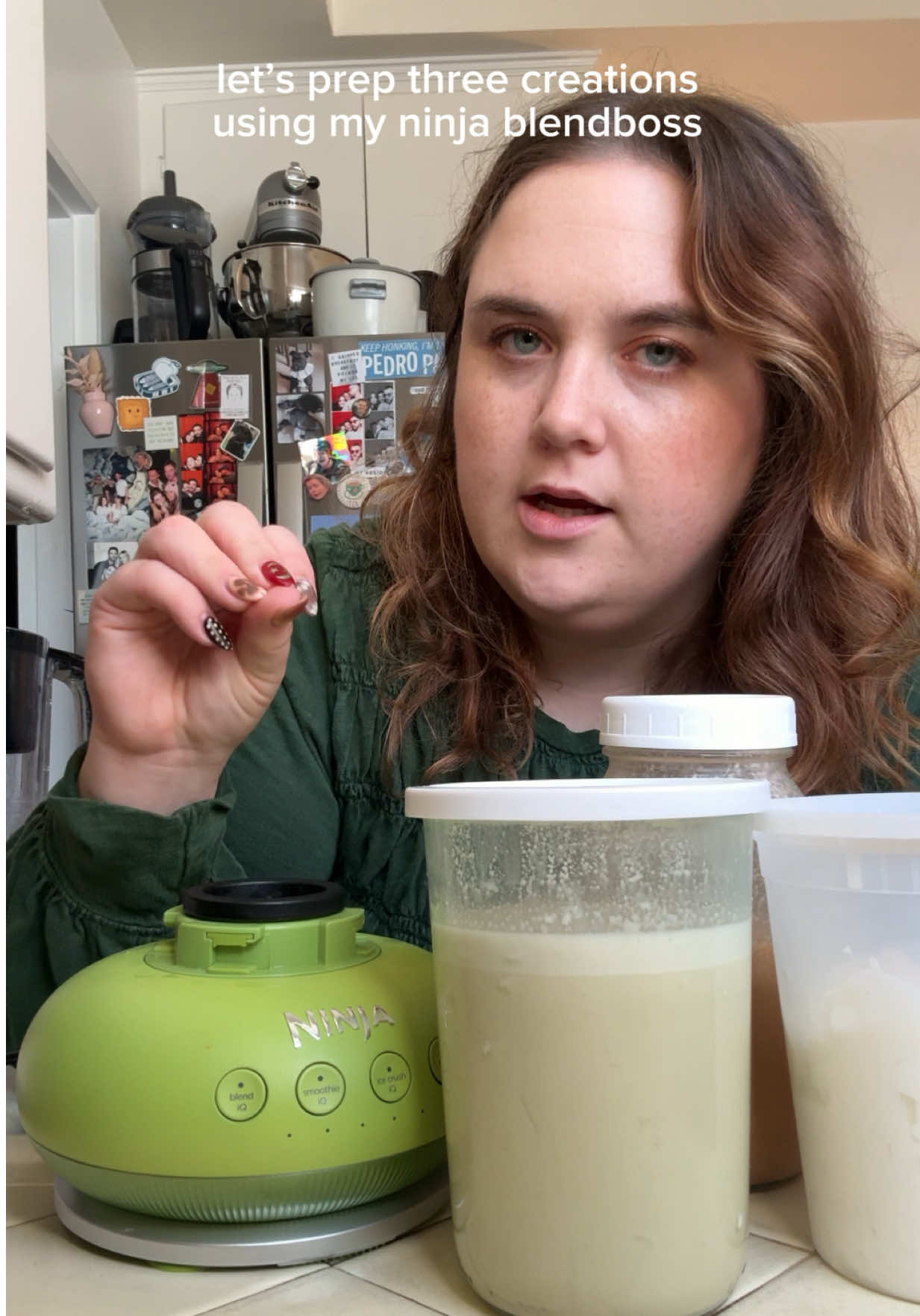 TikTok post by @emilytheperry for Ninja Kitchen. Caption reads: today was a big PREP day and it was made about....