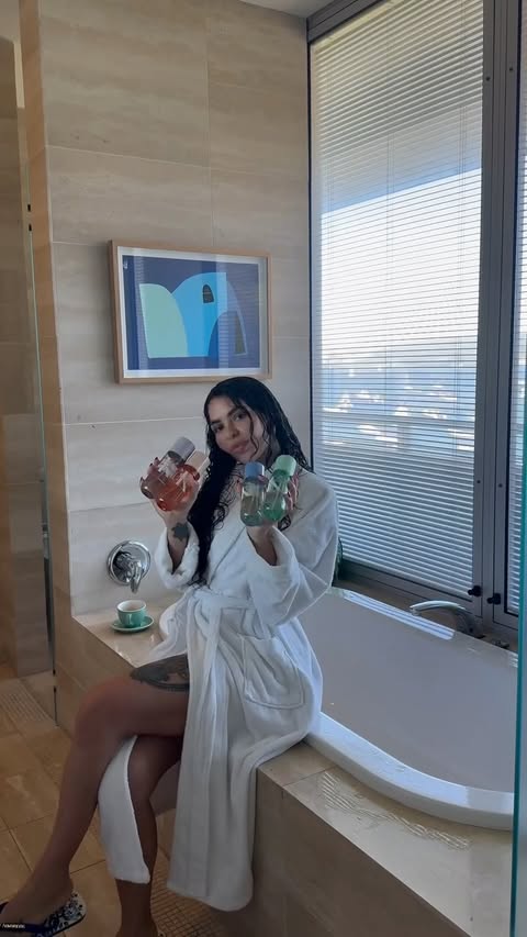 Instagram post by @luanaostling for David Jones. Caption reads: The new @calvinklein Hair & Body perfume mists are....