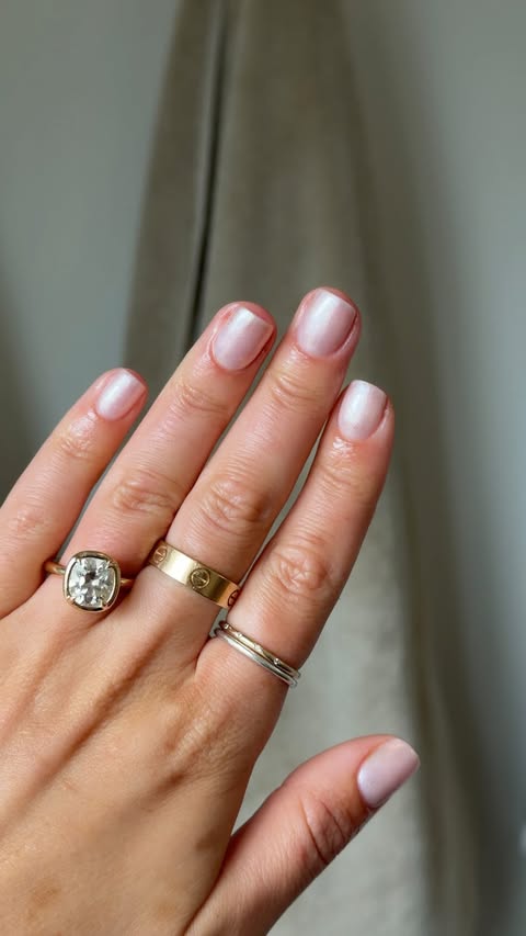 Instagram post by @clarapeirce for essie. Caption reads: Diamond dusted with @essie’s new liquid diamonds....