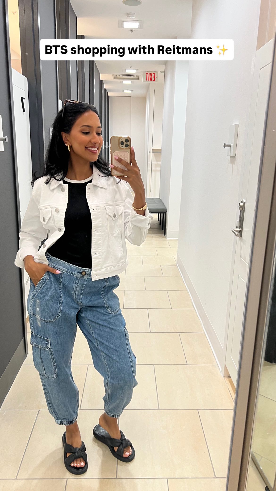 Instagram post by @firstgradefrenchies for Reitmans. Caption reads: GIVEAWAY CLOSED- Reitmans is back with their....