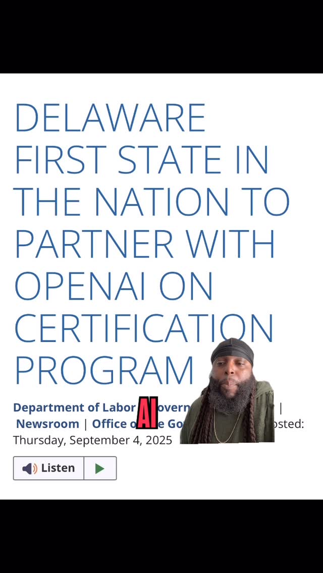 Instagram post by @malcolmlocs for OpenAI. Caption reads: [...] state in the nation to partner with @openai....