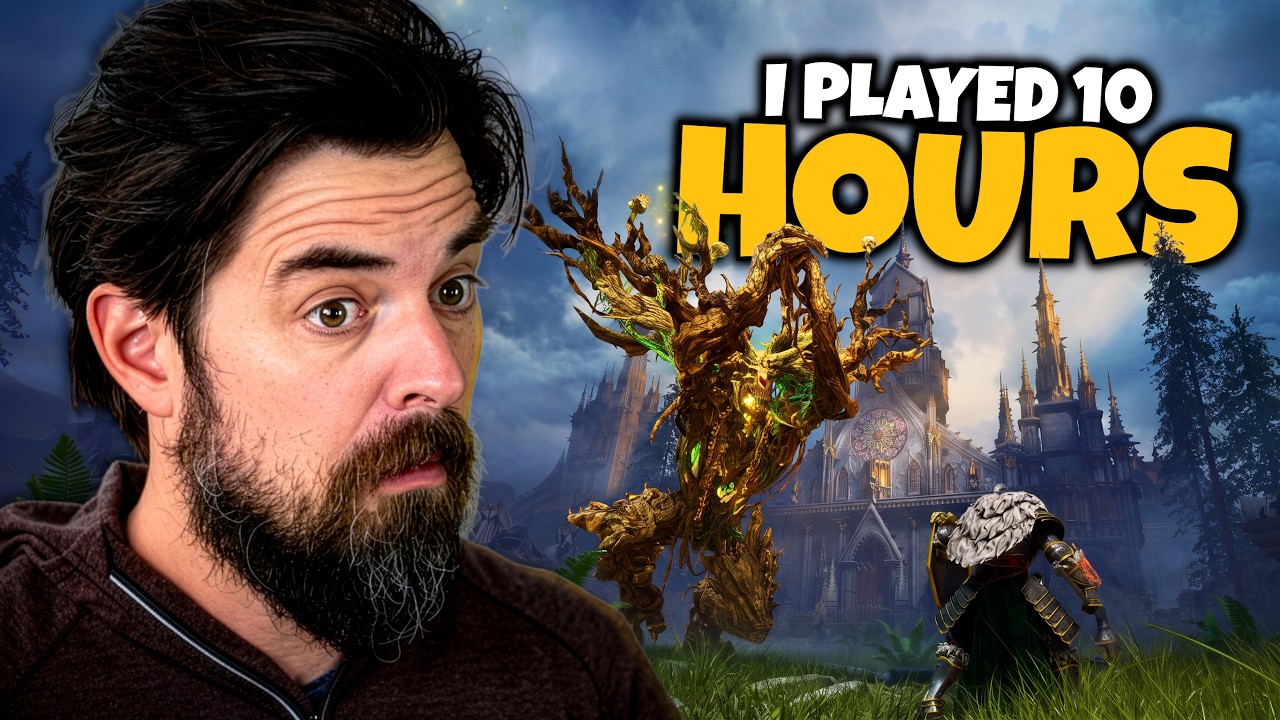 YouTube post by @ForceGamingYT for Shop Titans. Caption reads: I Played 10 Hours of Crimson Moon — Here's What I....