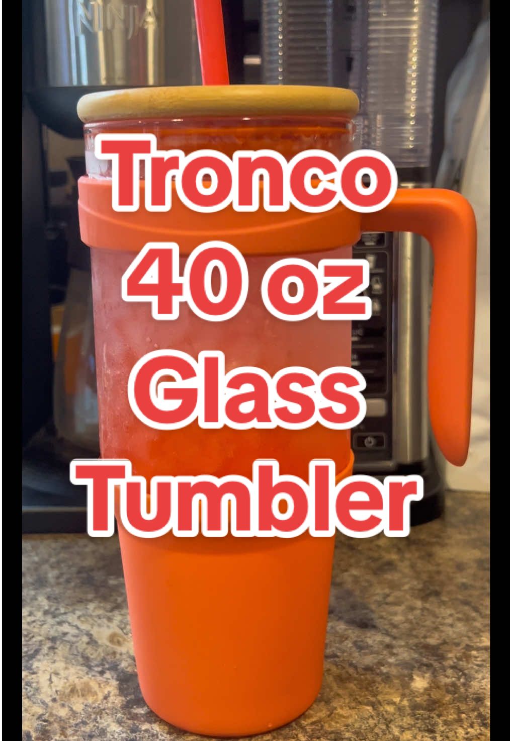 TikTok post by @oilfield_wifey_sahm for Tronco. Caption reads: @Troncoofficial #glasstumbler #tumblersoftiktok....