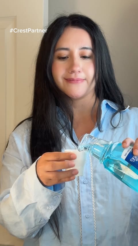Instagram post by @jossesther for Crest. Caption reads: [...] by skipping mouthwash until I added Crest....