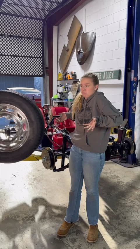 Instagram post by @reelcaroline for Continental Tire. Caption reads: It’s always a good when new wheels & tires show....