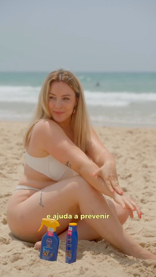 Instagram post by @belembsilva for NIVEA. Caption reads: [...] fazer.
Com a nova fórmula do NIVEA SUN....