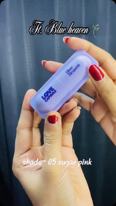 Instagram post by @mansiofficial__03 for Blue Heaven Cosmetics. Caption reads: Comment for product link 🔗💄 @blueheavencosmetics....