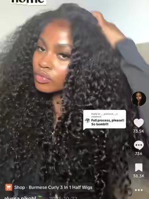 TikTok post by @alyssanikohl for Vshow Hair. Caption reads: [...] tutorial is pinned on my page @VSHOW HAIR....