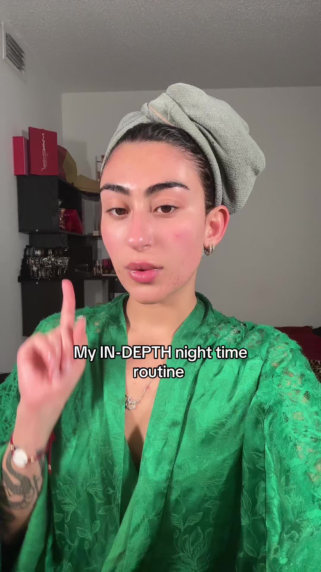 TikTok post by @jeneen_sahtout for BounceCurl. Caption reads: [...] and some of my body care! @LOCCITANE....