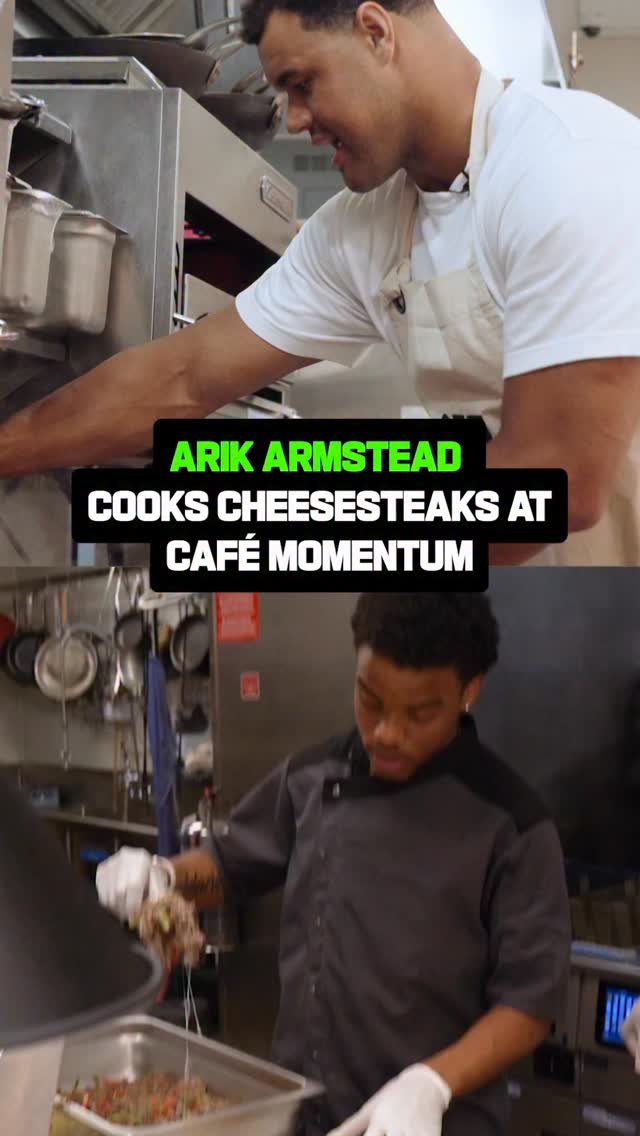 Instagram post by @arikarmstead for Nationwide. Caption reads: @arikarmstead got in the kitchen to cook up some....