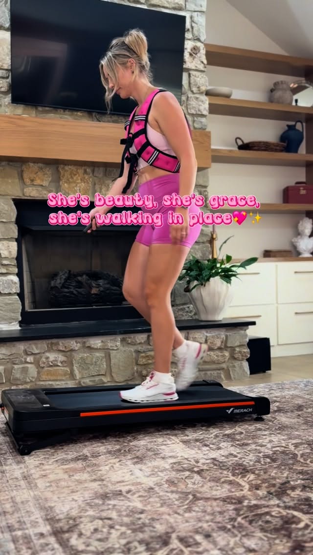 Instagram post by @chelsieashley_ for MERACH. Caption reads: I read that adding a weighted vest can seriously....