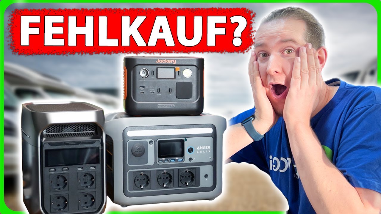 YouTube post by @MrTogi for Jackery. Caption reads: [...] ➡️ Anker SOLIX C1000 - ➡️ Jackery Explorer....
