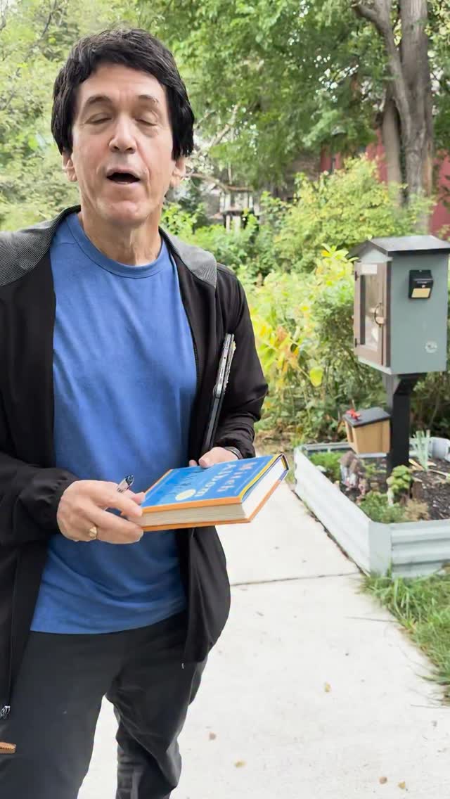 Instagram post by @mitchalbom for HarperCollins. Caption reads: GMA’s book club pick for October is TWICE by Mitch....