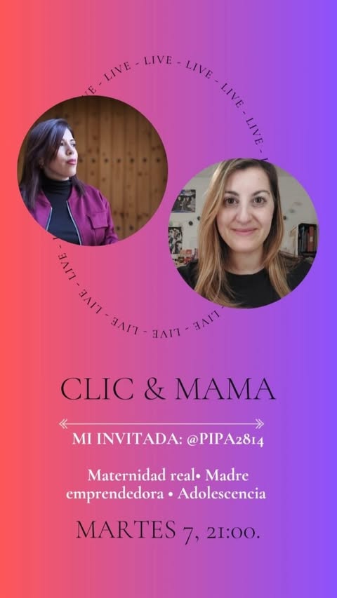 Instagram post by @mamasoltera_deniro for Crownbloggers. Caption reads: 🌿2 entrevista en Clic&Mamá🌿 Muchísimas gracias....