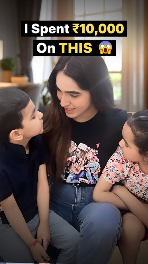 Instagram post by @neeti_wadhwa2630 for GRITZO. Caption reads: “₹10,000 kharch ho gaye… phir bhi bachche....