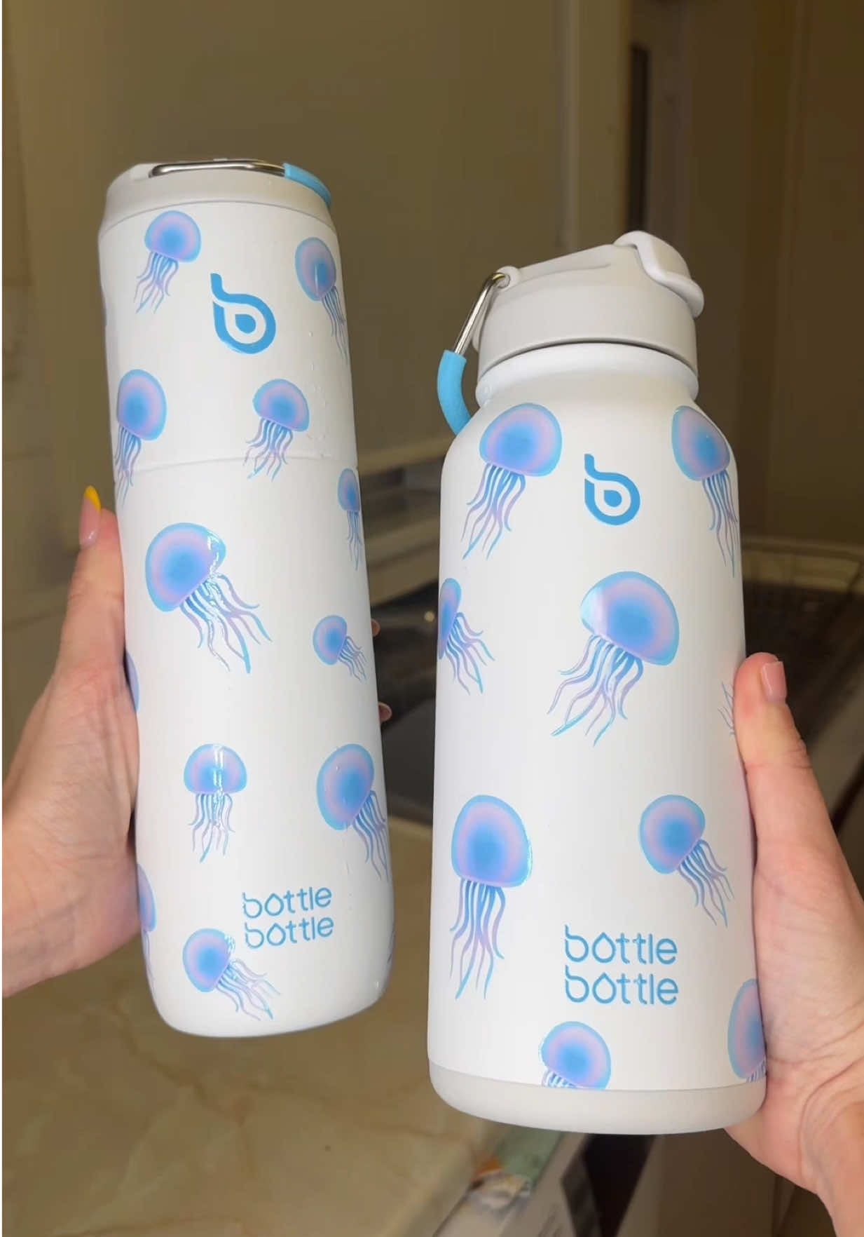 TikTok post by @maisiebellex9 for BOTTLE BOTTLE. Caption reads: [...] jellyfish hydration companion 🥺🪼@BOTTLE....