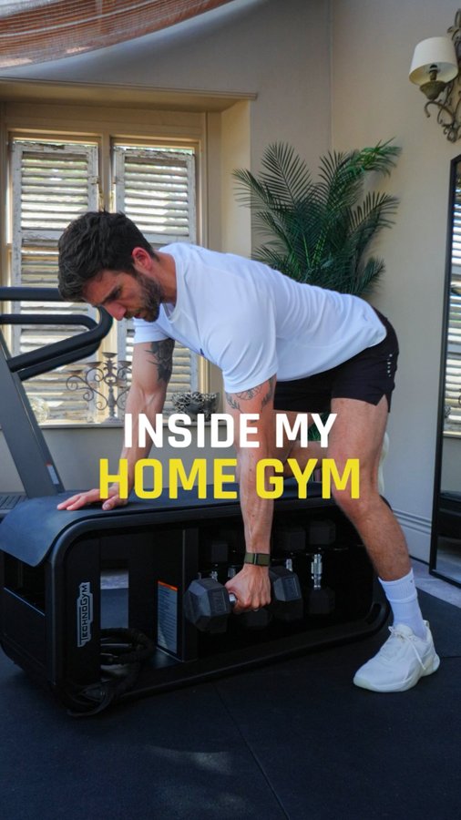 Instagram post by @london_fitness_guy for Technogym. Caption reads: Welcome to my home gym! 💪

It’s been a dream of....