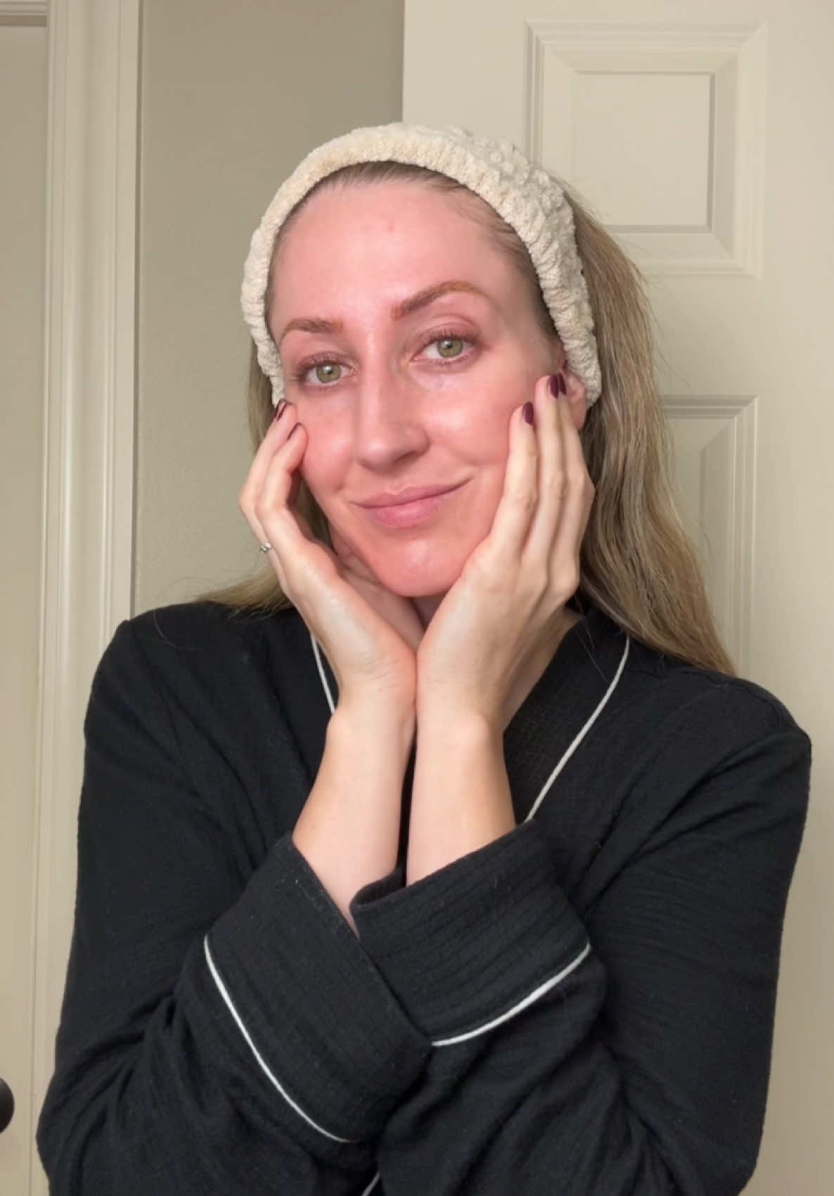 TikTok post by @overthemoonfaraway for OLAY. Caption reads:  #ad #OlayPartner Skincare goals for the new year…....