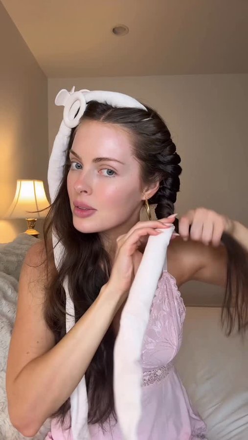 Instagram post by @gracemweston for The Hair Edit. Caption reads: The Soft Ribbon Curl Set from @thehairedit is my....