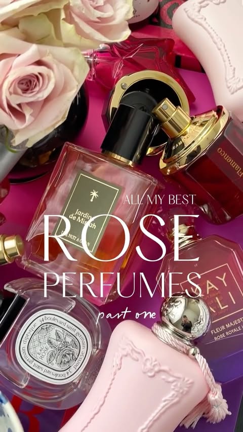 Instagram post by @scented.mind for PARFUMS de MARLY. Caption reads: [...] Fleur Majesty Rose Royale* - @parfumsdemarly....