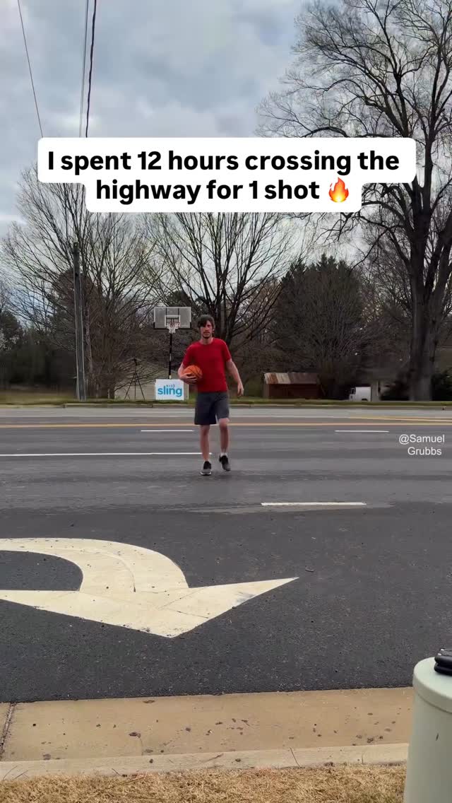 Instagram post by @samuelgrubbs for SLING TV. Caption reads: Imagine driving down the highway and seeing....