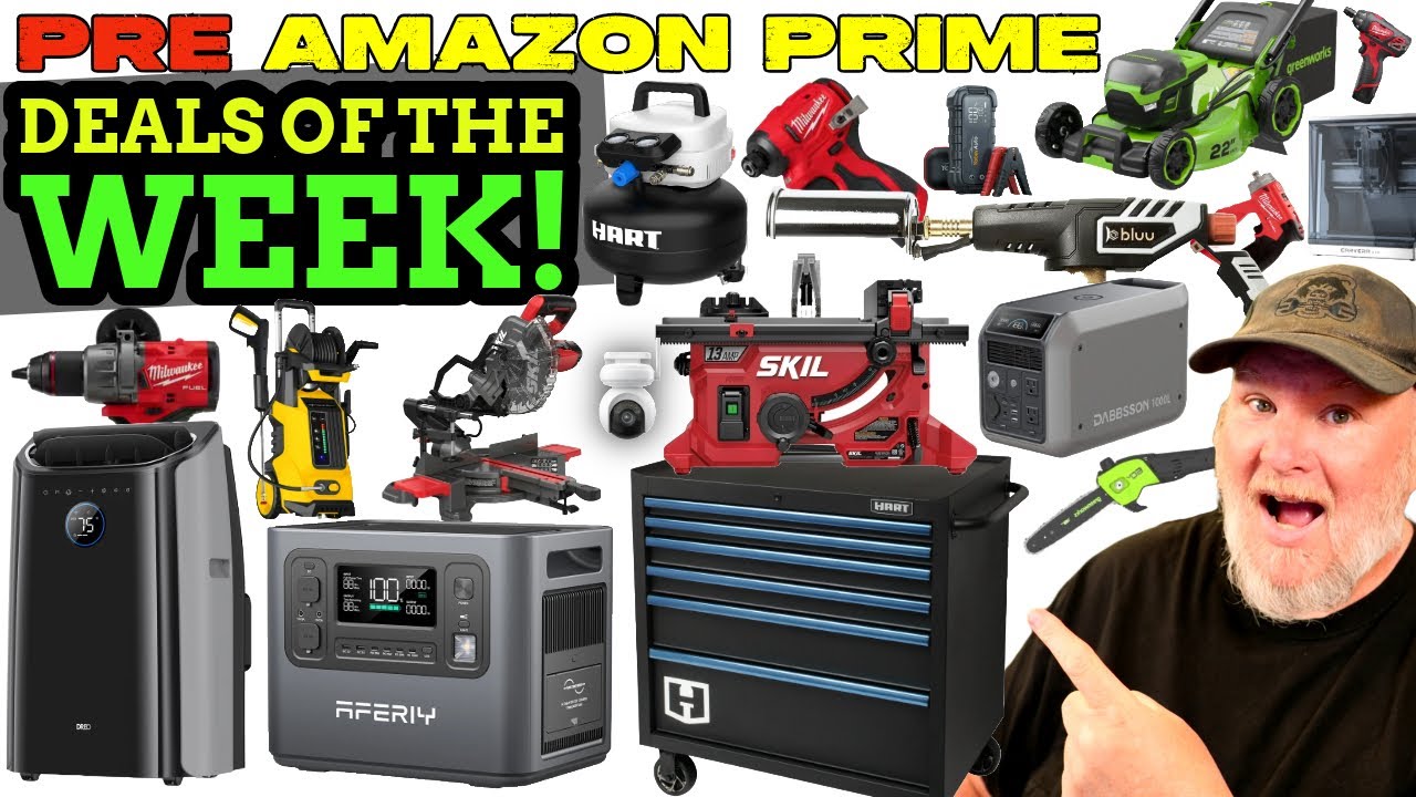 YouTube post by @denoftools for OLIGHT. Caption reads: Pre Amazon Prime Days Deals! 7/7/25 .