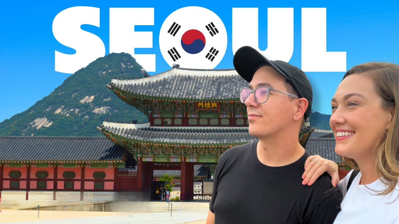YouTube post by @mikeandashley for SafetyWing. Caption reads: 2 Days in Seoul Made Us Love South Korea!.