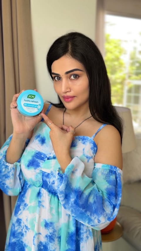 Instagram post by @pratikshabankar_official for Joy Personal Care. Caption reads: POV: Your skin is asking for a glass of water too....