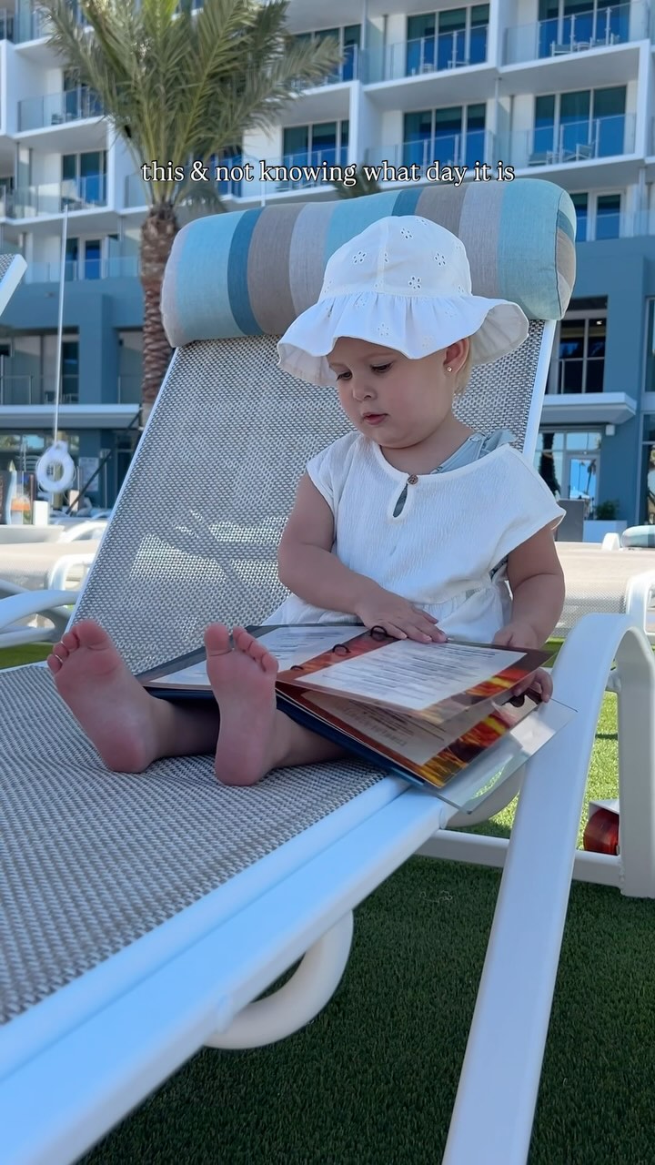Instagram post by @thebossbabykate for Carter's. Caption reads: No thoughts just vacation 🏝️ #passengerprincess.