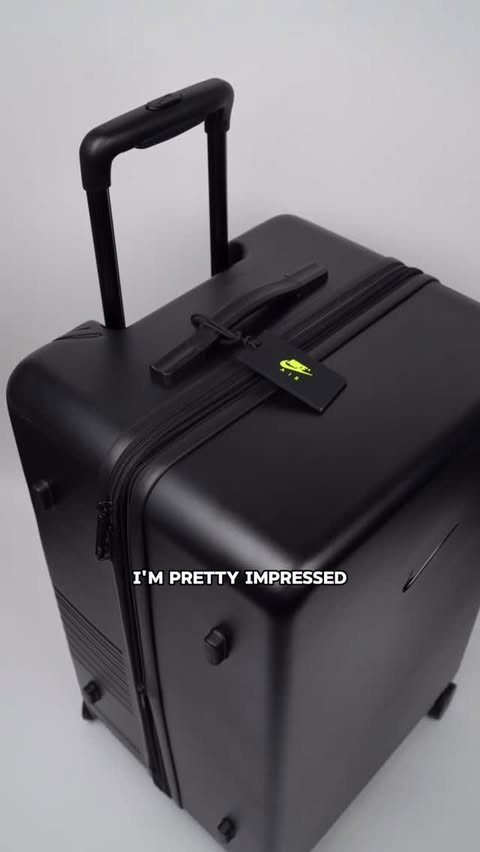 Instagram post by an influencer for Nike. Caption reads: Trying Nike’s Viral Suitcase✈️ #nike365 [...].