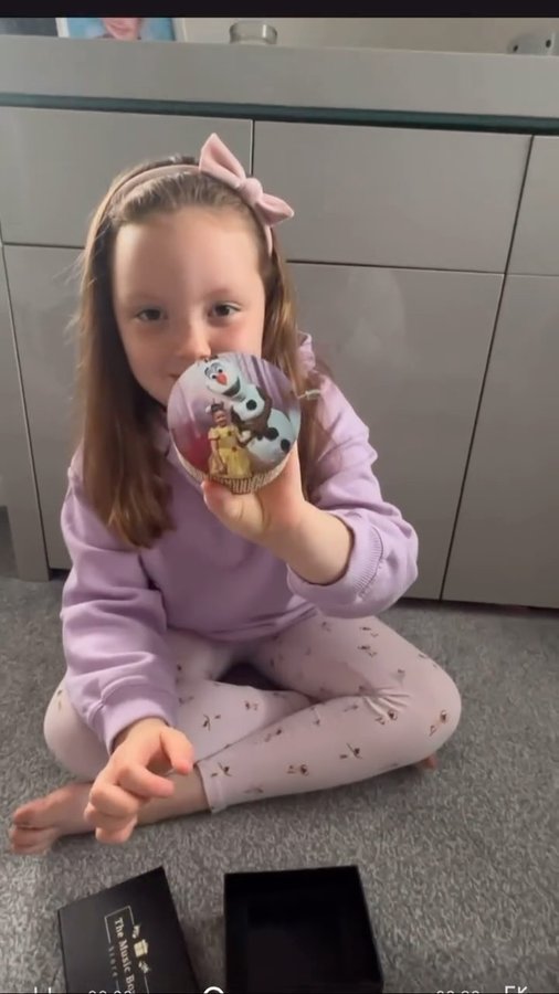 Instagram post by @our_life_as_three for The Music Box Store. Caption reads: [...] beautiful is this music box from....