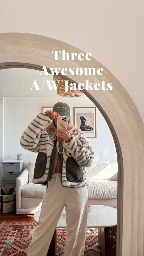 Instagram post by @catmeffan for Finisterre. Caption reads: [...] details below:

Outfit 1:
Jacket -....